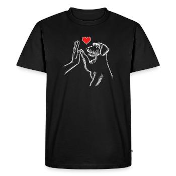 Dachshund, Dog, Wire-haired Dachshund, Dachshund Lover, Dachshund - Men's Premium Organic T-Shirt - black - Front - Nico (187cm)