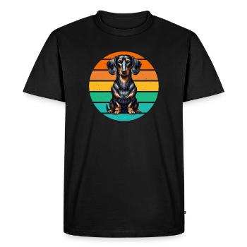 Teckel Chien Teckel Éleveur Teckel Lover Teckel - T-shirt Premium bio Homme - noir - Devant - Nico (187cm)