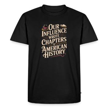 Wrote Chapters of American History Hispanic - Men's Premium Organic T-Shirt - black - Front - Nico (187cm)