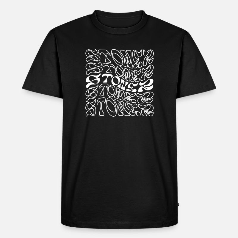 Conception typographique Stoner Rock - T-shirt Premium bio Homme - noir