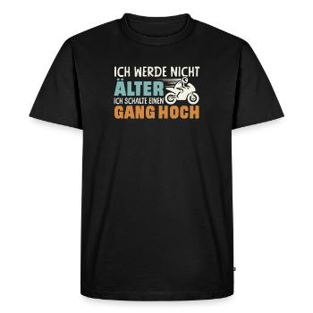 Motard Moto Motard Anniversaire Drôle - T-shirt Premium bio Homme - noir - Devant - Nico (187cm)
