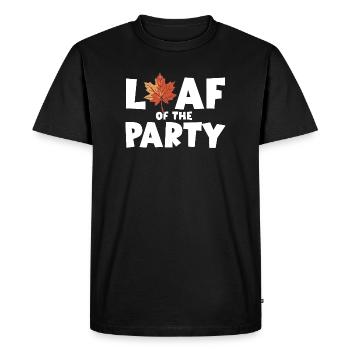 Feuille de la fête Bonne récolte d'automne Feuille d'automne - T-shirt Premium bio Homme - noir - Devant - Nico (187cm)