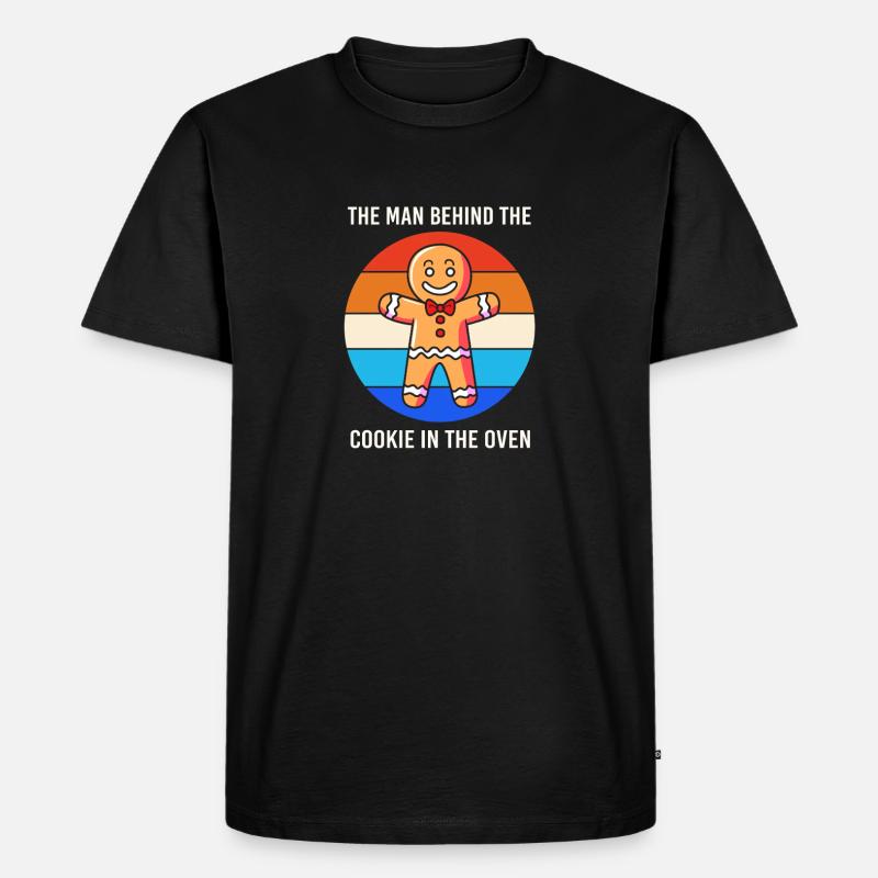 Werdende Väter Werdender Papa - Männer Premium Bio T-Shirt - Schwarz