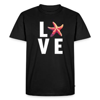 Étoile de mer Étoile de mer - T-shirt Premium bio Homme - noir - Devant - Nico (187cm)