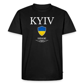 Design élégant de Kiev, fierté ukrainienne - T-shirt Premium bio Homme - noir - Devant - Nico (187cm)