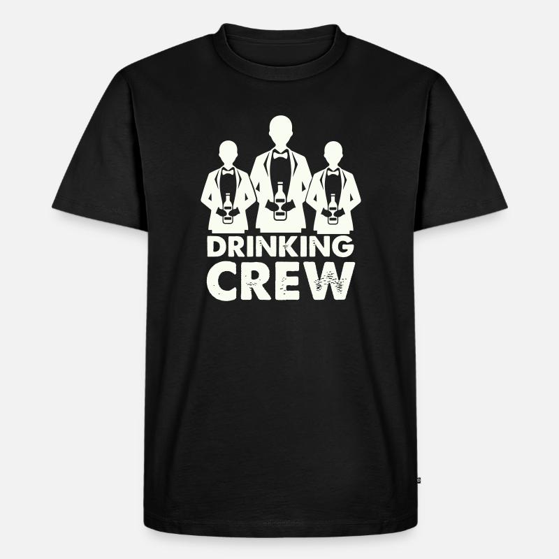 drinking_crew_01- - Männer Premium Bio T-Shirt - Schwarz