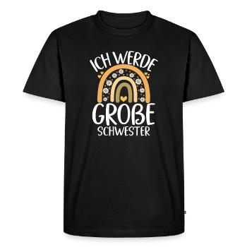 Grande soeur Famille Arc-en-ciel Nouvelle fille - T-shirt Premium bio Homme - noir - Devant - Nico (187cm)