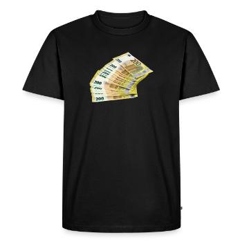 Noble Euro banknote design - Men's Premium Organic T-Shirt - black - Front - Nico (187cm)