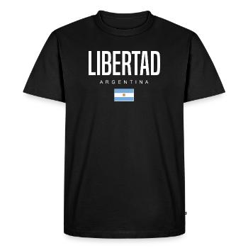 Libertad Argentine Argentin - T-shirt Premium bio Homme - noir - Devant - Nico (187cm)