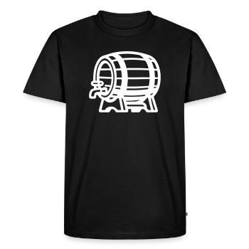 Beer Barrel Symbol Brewery - Men's Premium Organic T-Shirt - black - Front - Nico (187cm)