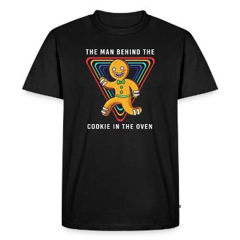 Futurs papas, futurs pères - T-shirt Premium bio Homme - noir - Devant - Nico (187cm)