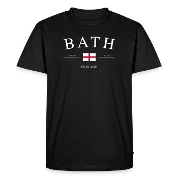 Bath England – Holiday Souvenir &amp; Gift - Men's Premium Organic T-Shirt - black - Front - Nico (187cm)