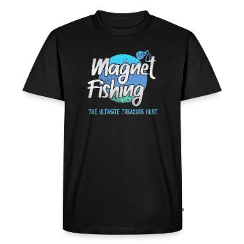 Neodymium Magnet Fishing Magnetic Fisher - Men's Premium Organic T-Shirt - black - Front - Nico (187cm)