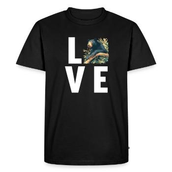 Ours du Soleil Ours Malais - T-shirt Premium bio Homme - noir - Devant - Nico (187cm)