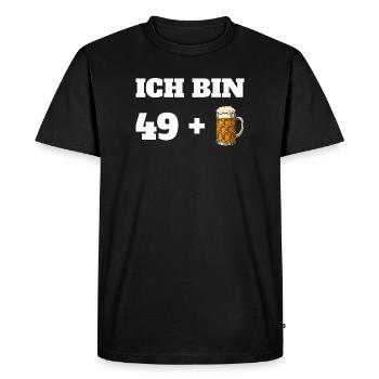 49 + 1 bière disant hommes 50e anniversaire 50 - T-shirt Premium bio Homme - noir - Devant - Nico (187cm)