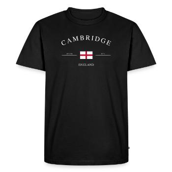 Cambridge, Angleterre – Souvenirs et cadeaux de vacances - T-shirt Premium bio Homme - noir - Devant - Nico (187cm)