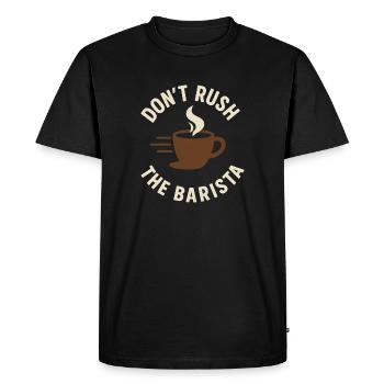 Barista Espresso Crew Café Slinger Latte - T-shirt Premium bio Homme - noir - Devant - Nico (187cm)