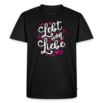 Loving Romantic Positive emotions Warm - Men's Premium Organic T-Shirt - black - Front - Nico (187cm)