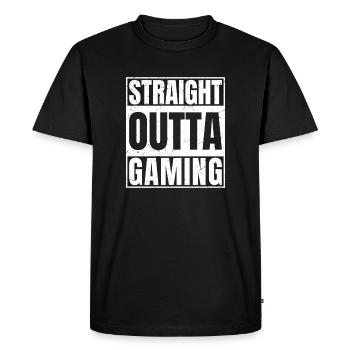 Directement sorti du jeu - T-shirt Premium bio Homme - noir - Devant - Nico (187cm)