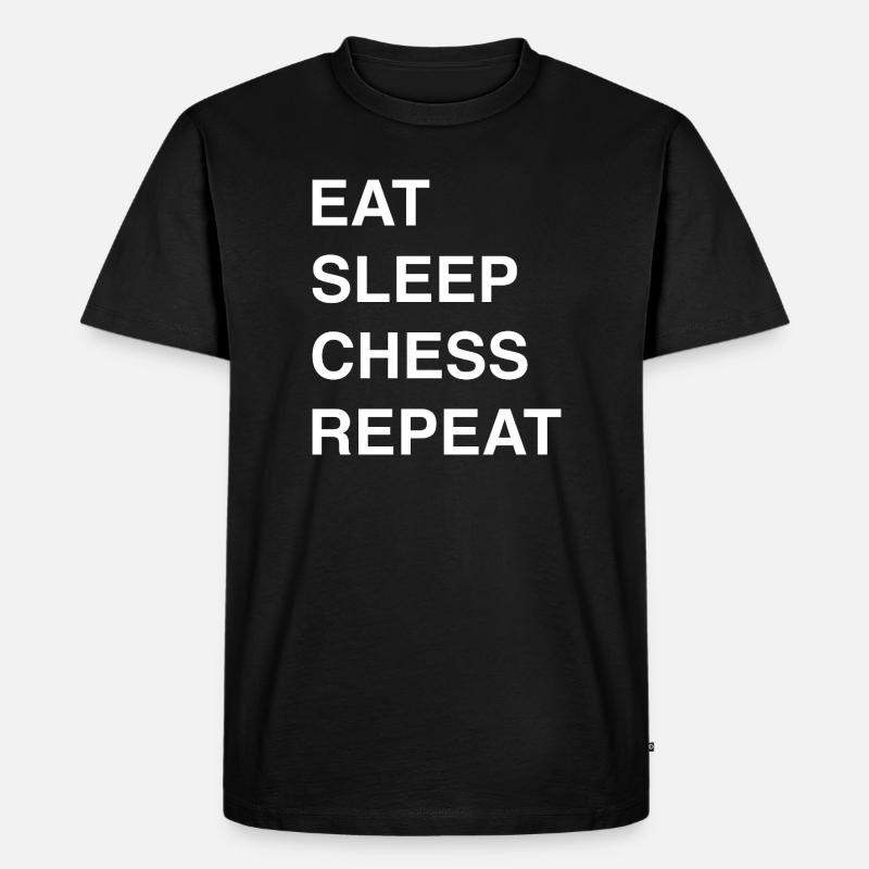 Schach Idee und Chess Sprüche - Männer Premium Bio T-Shirt - Schwarz