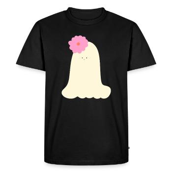 Fantôme d’Halloween ludique - T-shirt Premium bio Homme - noir - Devant - Nico (187cm)