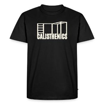 Callisthénie - T-shirt Premium bio Homme - noir - Devant - Nico (187cm)