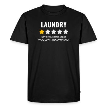 T-shirt vintage à motif de feuille botanique - T-shirt Premium bio Homme - noir - Devant - Nico (187cm)