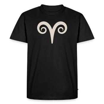 Bélier Symbole du zodiaque Bélier Horoscope Bélier - T-shirt Premium bio Homme - noir - Devant - Nico (187cm)