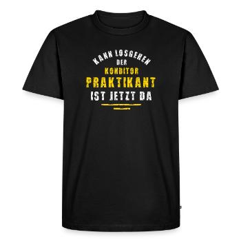 Confectioner Intern Confectionery Internship Baker - Men's Premium Organic T-Shirt - black - Front - Nico (187cm)