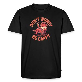Capybara Cochon d’Inde Capybara - T-shirt Premium bio Homme - noir - Devant - Nico (187cm)
