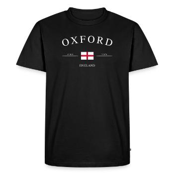 Oxford, Angleterre – Souvenir et cadeau des Fêtes - T-shirt Premium bio Homme - noir - Devant - Nico (187cm)