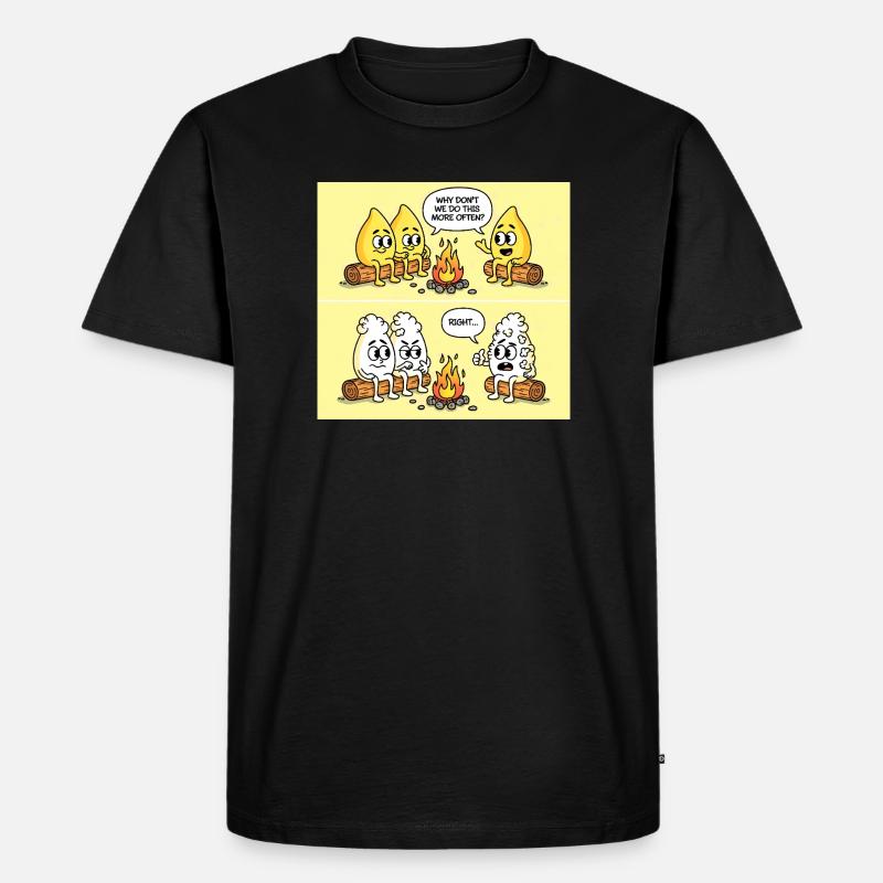 Popcorn Gag – Campfire Fun Gone Wrong - Männer Premium Bio T-Shirt - Schwarz