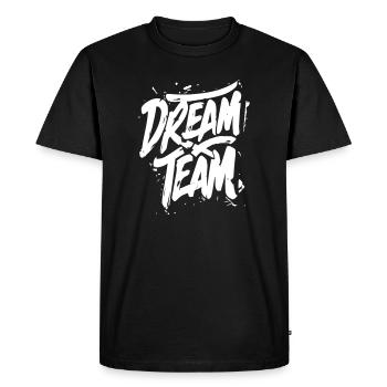 Dream Team - Men's Premium Organic T-Shirt - black - Front - Nico (187cm)