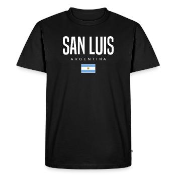San Luis Argentina Argentinian - Men's Premium Organic T-Shirt - black - Front - Nico (187cm)