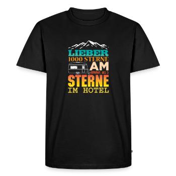 Camper Camping Caravane Dicton - T-shirt Premium bio Homme - noir - Devant - Nico (187cm)