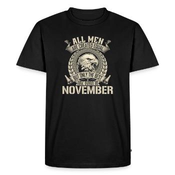 November Eagle Unity Design - Men's Premium Organic T-Shirt - black - Front - Nico (187cm)