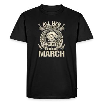 Eagle March Pride Emblem - Men's Premium Organic T-Shirt - black - Front - Nico (187cm)