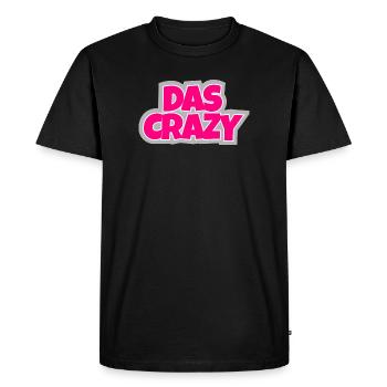 The Crazy - fou, accrocheur et tout simplement drôle - T-shirt Premium bio Homme - noir - Devant - Nico (187cm)