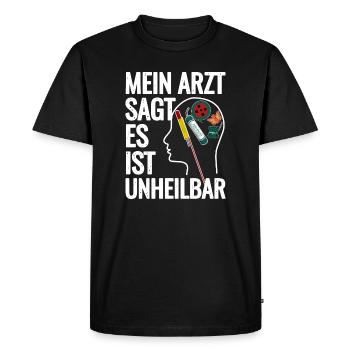 Fireworks in the head - Men's Premium Organic T-Shirt - black - Front - Nico (187cm)