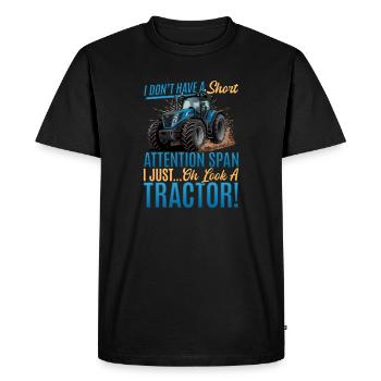 Tractor Kids Farm Lifestyle - Men's Premium Organic T-Shirt - black - Front - Nico (187cm)