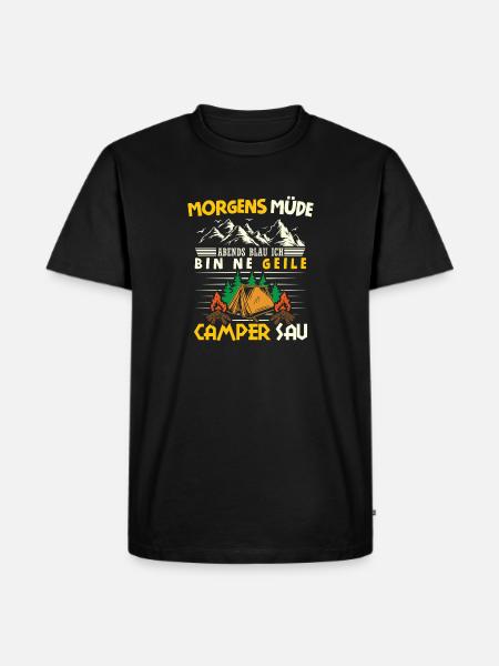 Camper Camping Caravan Saying - Men's Premium Organic T-Shirt - black