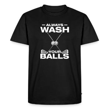 Lavez toujours vos balles Golfeur Golf Golfing - T-shirt Premium bio Homme - noir - Devant - Nico (187cm)