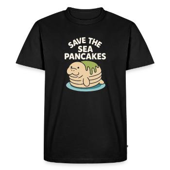 Lamantin passionné bœuf de mer amateur de salade d’amour - T-shirt Premium bio Homme - noir - Devant - Nico (187cm)