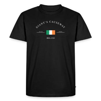 Chaussée des Géants, Irlande du Nord – Souvenirs et cadeaux - T-shirt Premium bio Homme - noir - Devant - Nico (187cm)