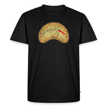 VU-mètre analogique - T-shirt Premium bio Homme - noir - Devant - Nico (187cm)