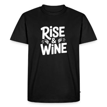 Lever et vin - T-shirt Premium bio Homme - noir - Devant - Nico (187cm)