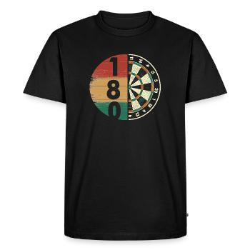 Fléchettes Fléchettes Jeu de fléchettes Lecteur de fléchettes - T-shirt Premium bio Homme - noir - Devant - Nico (187cm)