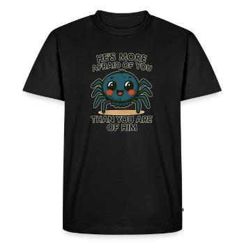 araignée mignon araignée dessin animé - T-shirt Premium bio Homme - noir - Devant - Nico (187cm)