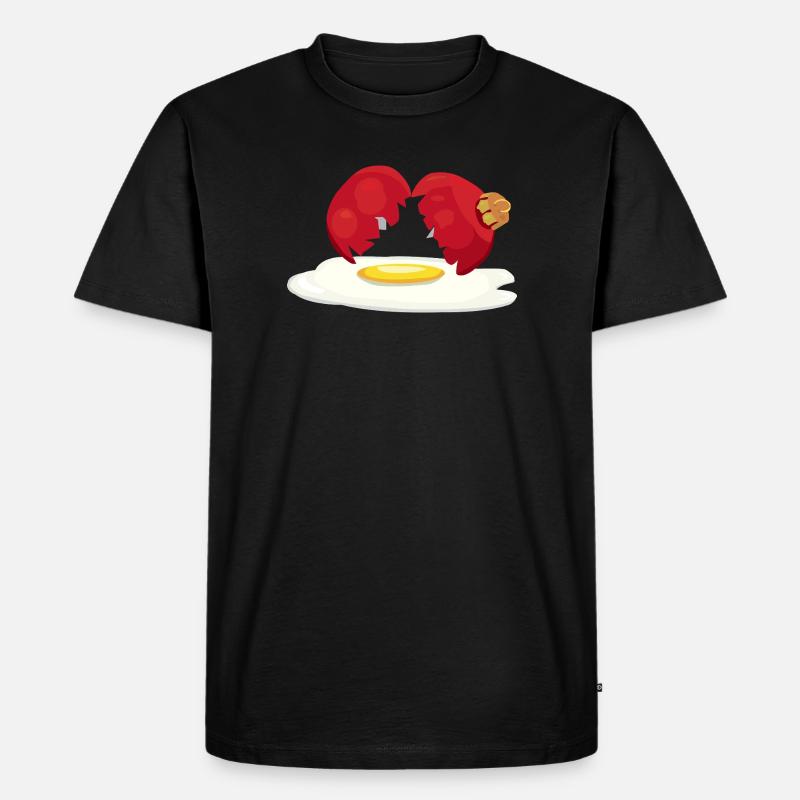 Weihnachtskugel zerbrochenes Ei - Männer Premium Bio T-Shirt - Schwarz