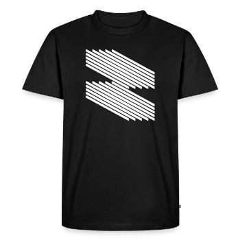 Minimalist Line Pattern Design - Men's Premium Organic T-Shirt - black - Front - Nico (187cm)
